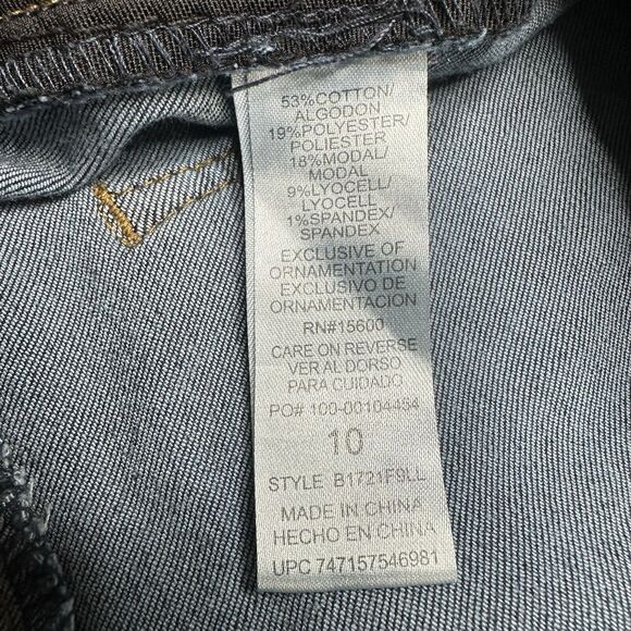 Democracy Jeans Women 10 Skinny Ab Solution Blue Stretch Denim Tummy Control - Picture 10 of 12